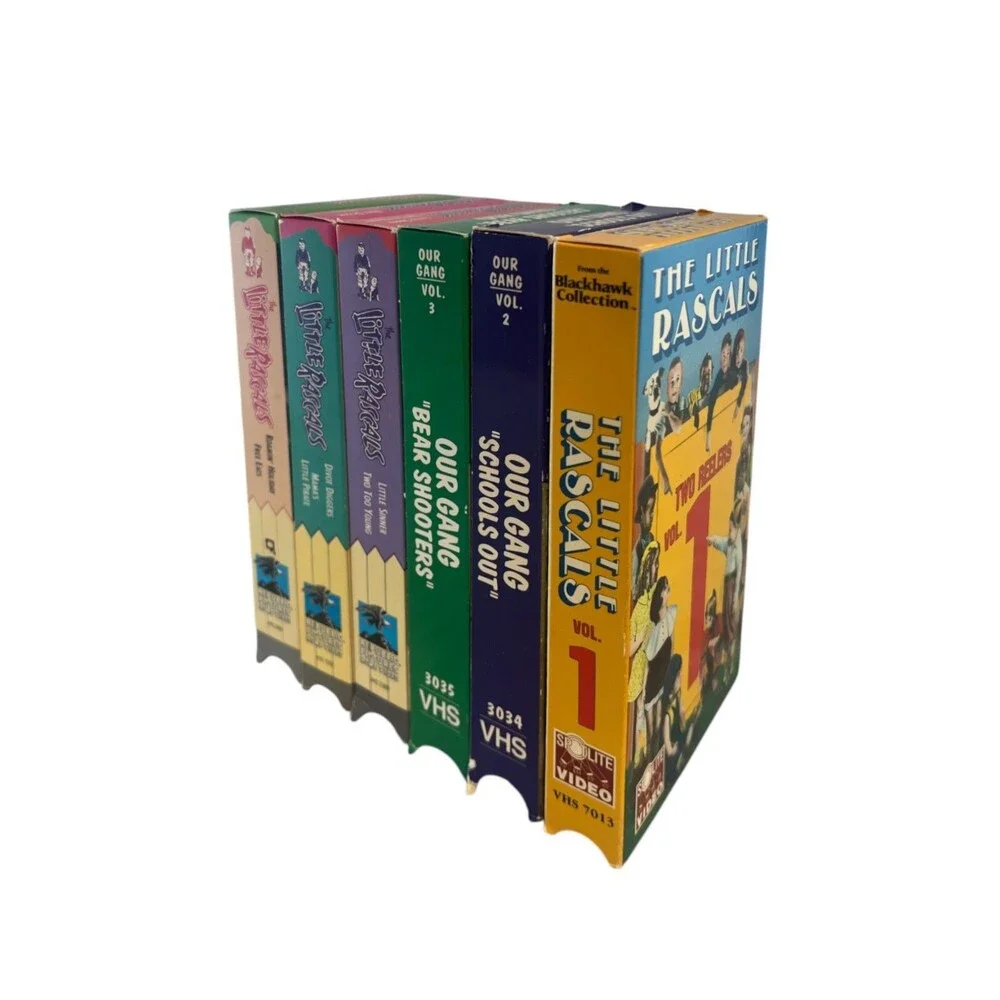 THE LITTLE RASCALS / OUR GANG TV Show & Movie Lot 7 VHS Tapes 80s 90 Tested